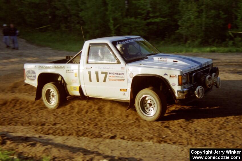 Ken Stewart / Doc Shrader head through an uphill sweeper at the crossroads in their Chevy S-10.