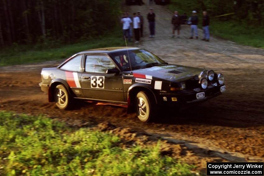 Lynn Dillon / Mark Rinkel head uphill at the crossroads spectator point in their Pontiac Sunbird.