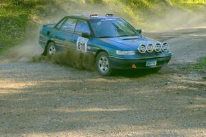 Erick Murray / Nicky Nelson Subaru Legacy Sport on SS1. They were an early DNF.