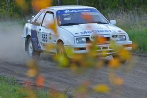 Colin McCleery / Nancy McCleery at speed in their Ford Sierra XR8 on SS4.