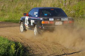 Brian Dondlinger / Dave Parps drift out of a 90-left on SS4 in their Nissan Sentra SE-R.