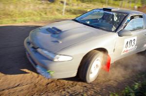 Erick Nelson / Greg Messler drift through a right-hander on SS4 in their Mitsubishi Eclipse.