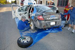 Paul Dunn / Kim DeMotte Dodge SRT-4 gets serviced in downtown Akeley (1).