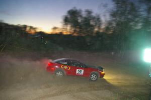 Steve Gingras / Nick Johannes at a fast downhill right on SS5 in their Mitsubishi Eclipse.