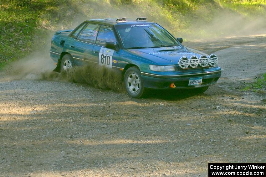 Erick Murray / Nicky Nelson Subaru Legacy Sport on SS1. They were an early DNF.