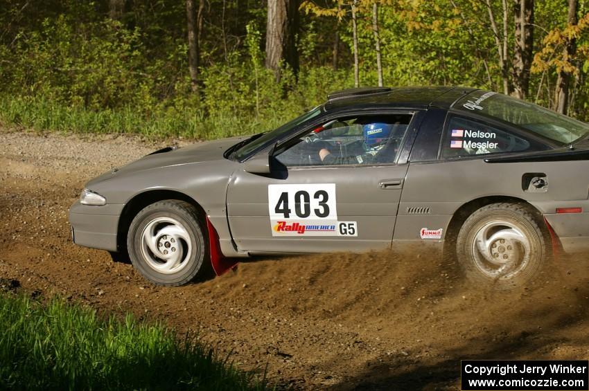 Erick Nelson / Greg Messler power through a left-hander on SS2 in their Mitsubishi Eclipse.