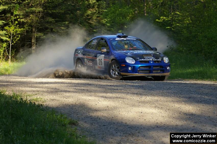 Cary Kendall / Scott Friberg Dodge SRT-4 sets up for a right-hand hairpin on SS3.