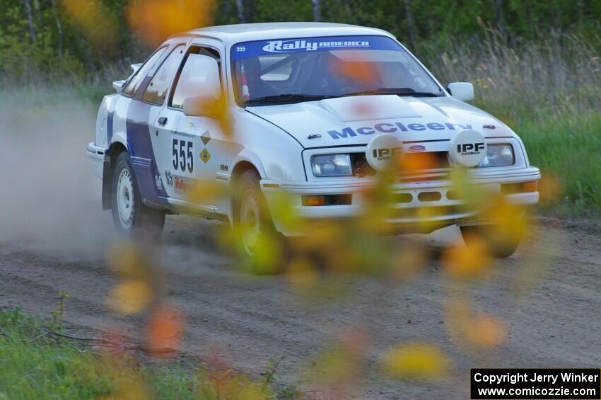 Colin McCleery / Nancy McCleery at speed in their Ford Sierra XR8 on SS4.