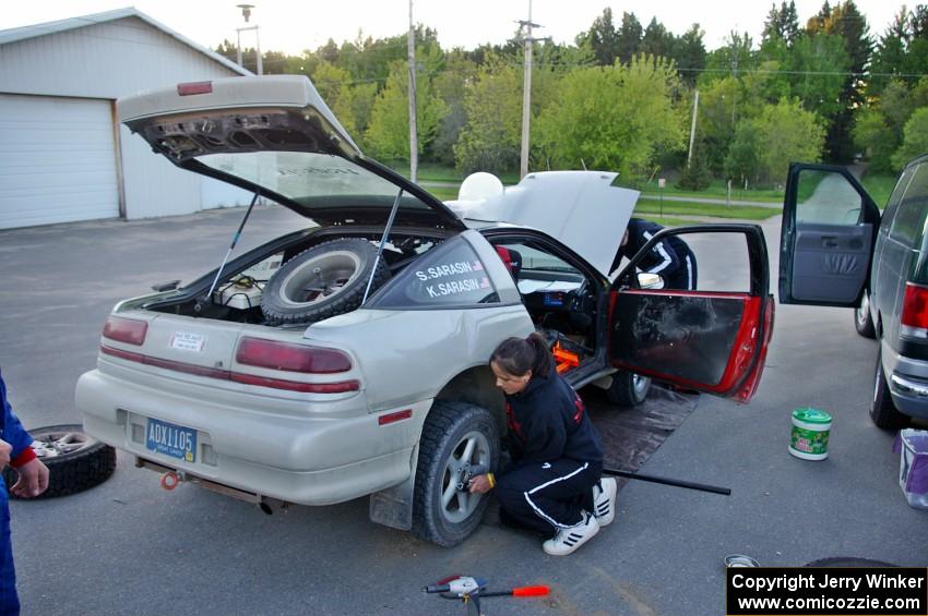 Kyle Sarasin / Stuart Sarasin get their Mitsubishi Eclipse serviced in Akeley.