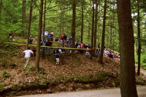 Spectators gather at SS2, Asaph Run.