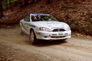 Paul Choinere / Jeff Becker Hyundai Tiburon on SS2, Asaph Run.