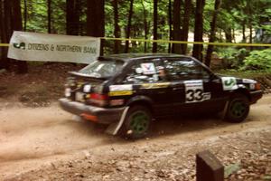 Tom Ottey / Pam McGarvey Mazda 323GTX on SS2, Asaph Run.