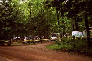 The midpoint radio/ambulance area at the Asaph Run spectator point.