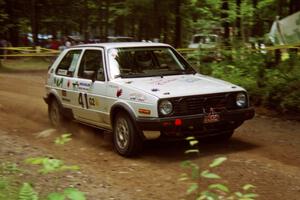 Wayne Prochaska / Annette Prochaska VW Golf on SS2, Asaph Run.