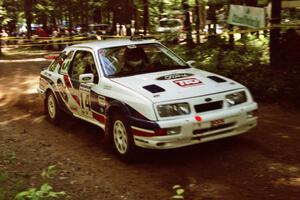 Garen Shrader / Doc Shrader Ford Sierra Cosworth on SS2, Asaph Run.