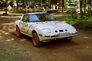 Craig Kazmierczak / Diane Sargent Mazda RX-7 on SS2, Asaph Run.