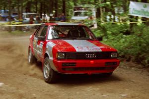 Sylvester Stepniewski / Adam Pelc Audi 4000 Quattro on SS2, Asaph Run.