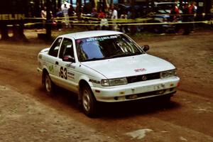 Ted Mendham / Lise Mendham Nissan Sentra SE-R on SS2, Asaph Run.