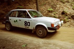 Marv Lummen / John Atsma Dodge Omni on SS2, Asaph Run.