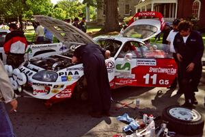 Ralph Kosmides / Joe Noyes Toyota Supra at the green during the midday break