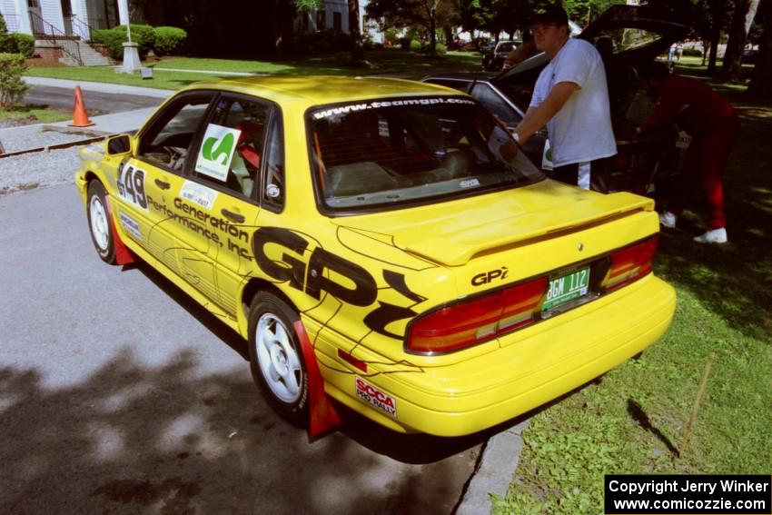 Bill Driegert / Hishin Shim Mitsubishi Galant VR-4 at the green before the rally.