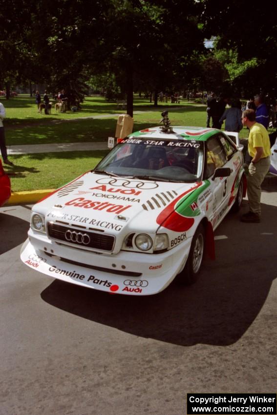 Frank Sprongl / Dan Sprongl Audi S2 Quattro at the green before the rally.