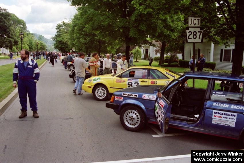 Paul Schwerin at the green next to the Dodge Omni GLH-Turbo he and Mark Utecht shared.