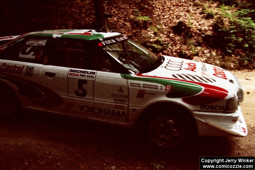 Frank Sprongl / Dan Sprongl Audi S2 Quattro on SS2, Asaph Run.