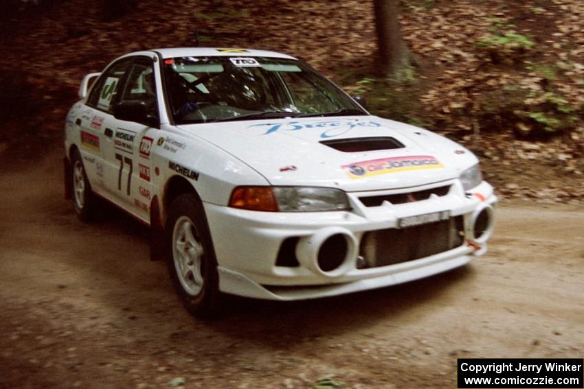 David Summerbell / Mike Fennell Mitubishi Lancer Evo IV on SS2, Asaph Run.