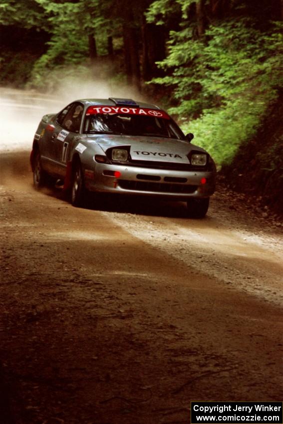 Bruce Newey / David Payne Toyota Celica Turbo on SS2, Asaph Run.