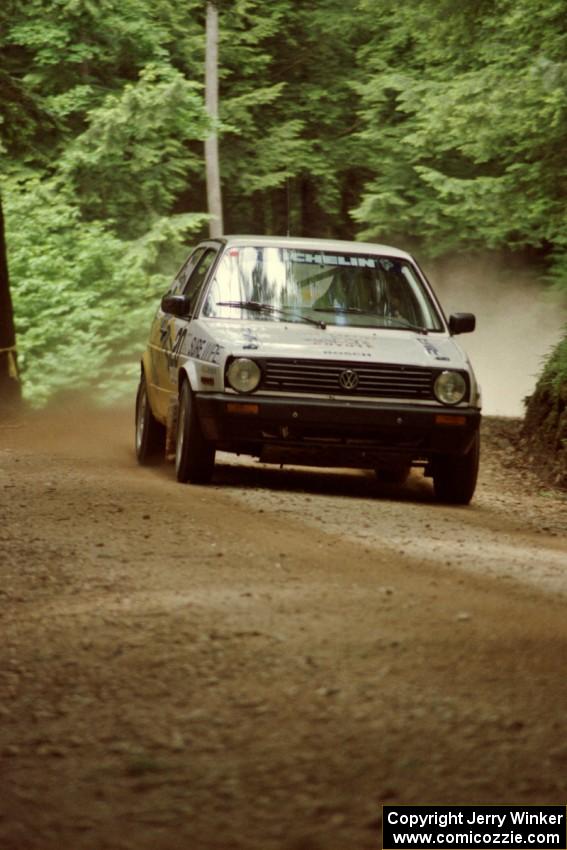 Jon Nichols / Mike Koch VW GTI on SS2, Asaph Run.