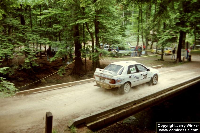 Dean Panton / David Watkins Hyundai Elantra on SS2, Asaph Run.