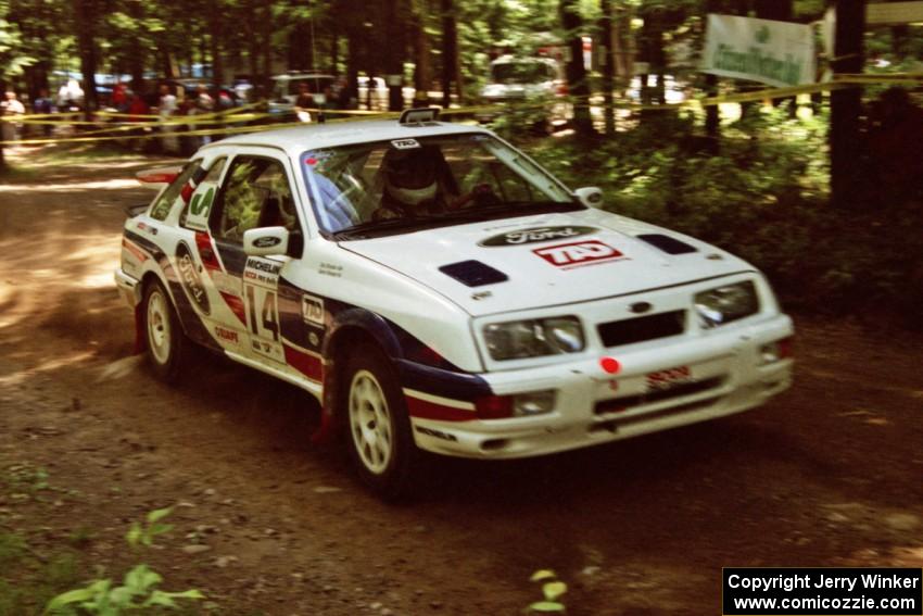 Garen Shrader / Doc Shrader Ford Sierra Cosworth on SS2, Asaph Run.