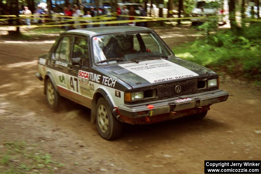 Eric Schroeder / Jennie Mynhier VW Jetta GLI on SS2, Asaph Run.