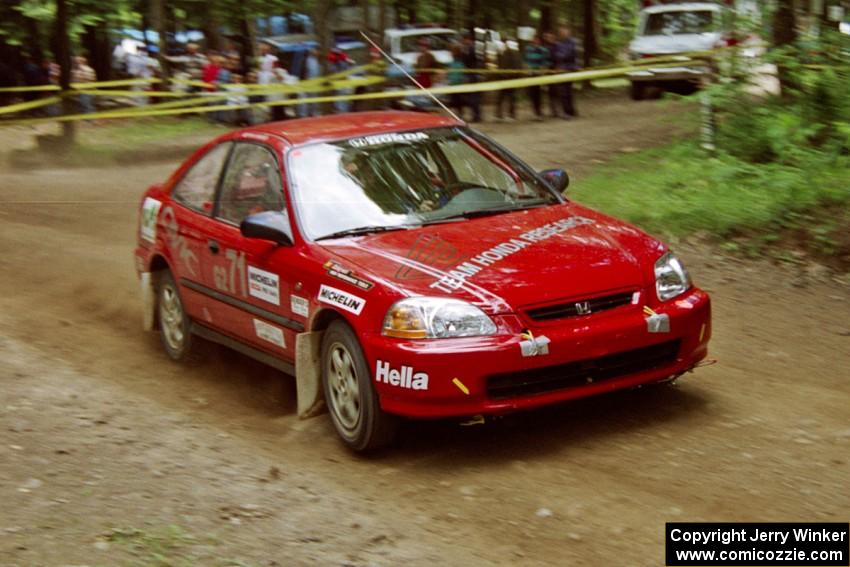 Bryan Hourt / Brian Shanfeld Honda Civic on SS2, Asaph Run.