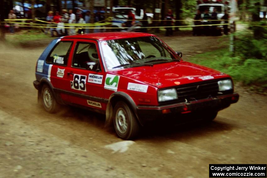 Brian Vinson / Richard Beels VW GTI on SS2, Asaph Run.