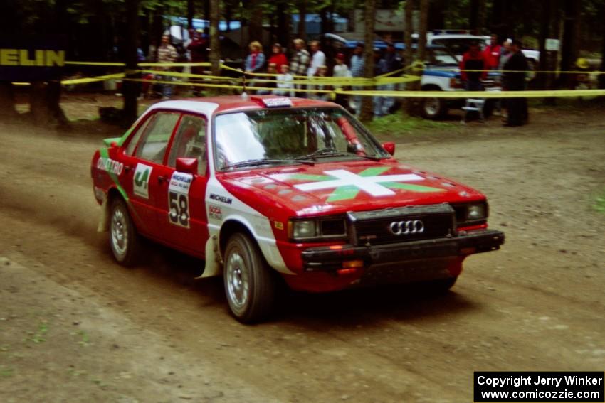 Carlos Arrieta, Sr. / Carlos Arrieta, Jr. Audi 4000S Quattro on SS2, Asaph Run.