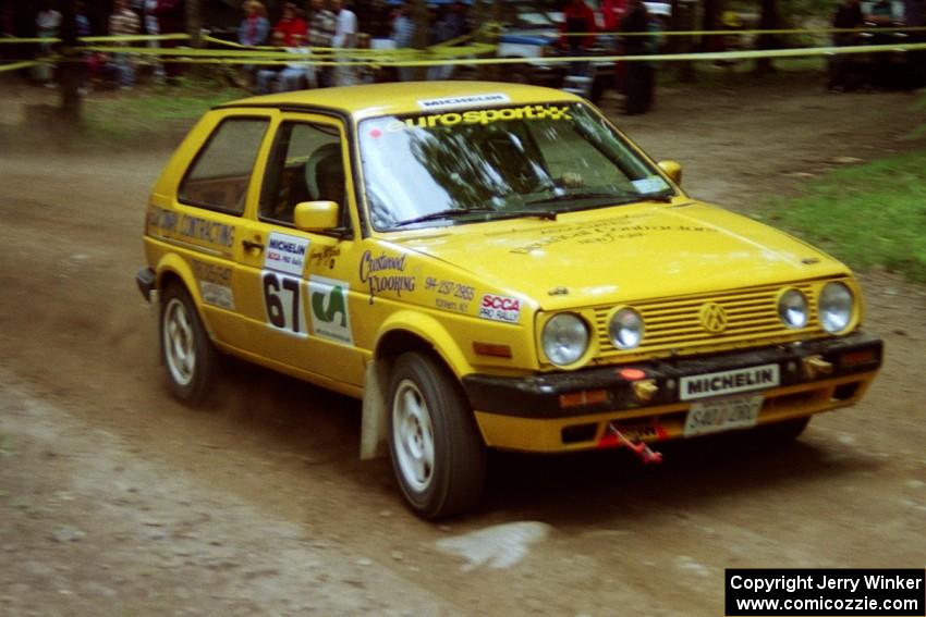 Damien Hynds / Jimmy McGrath VW GTI on SS2, Asaph Run.