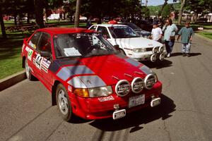 Ken Kovach / Mark Rinkel Ford Escort GT at the green during the midday break