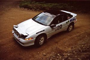 Chris Czyzio / Eric Carlson Mitsubishi Eclipse GSX at a 90-left on SS7, Wilson Run I.