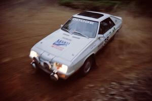 Lesley Suddard / Marc Goldfarb Dodge Shelby.Charger at a 90-left on SS7, Wilson Run I.