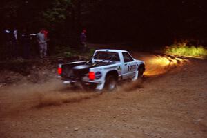 Ken Stewart / Jim Dale Chevy S-10 Pickup at a 90-left on SS7, Wilson Run I.