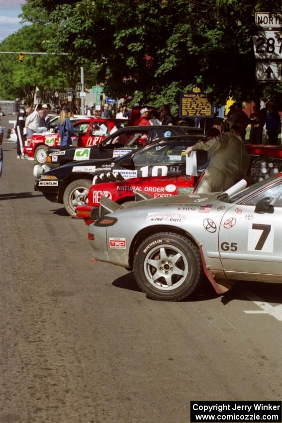 Bruce Newey / David Payne Toyota Celica Turbo at the green during the midday break