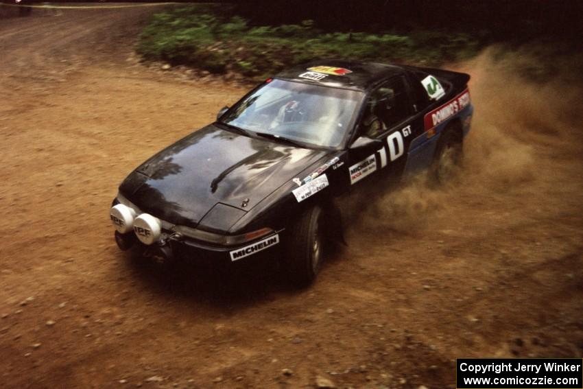 Cal Landau / Eric Marcus Mitsubishi Eclipse GSX at a 90-left on SS7, Wilson Run I.