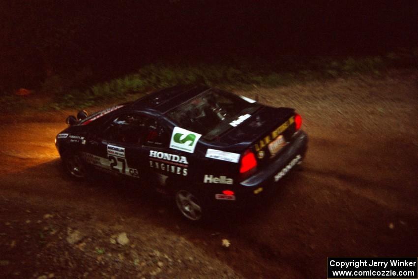 Jim Anderson / Martin Dapot Honda Prelude VTEC at a 90-left on SS7, Wilson Run I.