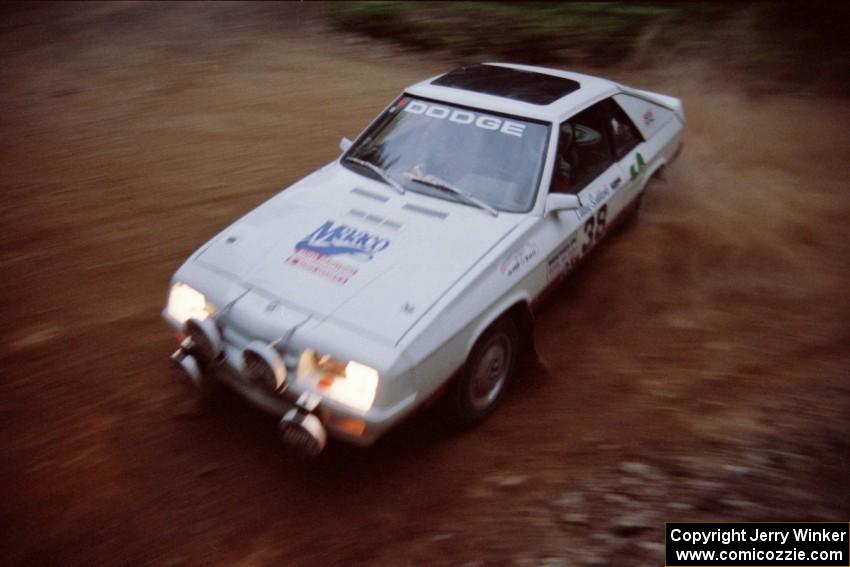 Lesley Suddard / Marc Goldfarb Dodge Shelby.Charger at a 90-left on SS7, Wilson Run I.