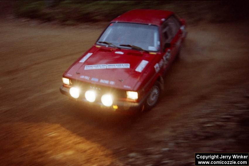 James Kuhn, Jr. / Jennifer Logel Audi 4000 Quattro at a 90-left on SS7, Wilson Run I.