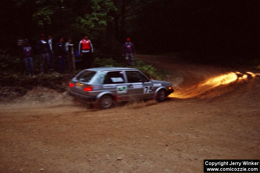 Robert Pao / Thomas Brann VW GTI at a 90-left on SS7, Wilson Run I.