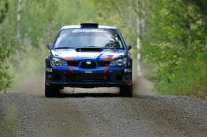 Otis Dimiters / Alan Ockwell were flying on the practice stage with their new Subaru WRX STi.