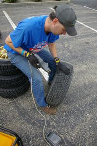 What do you do when you're Evo IV is at home? "Sipe Matthew Johnson's tires", says Dennis Martin.